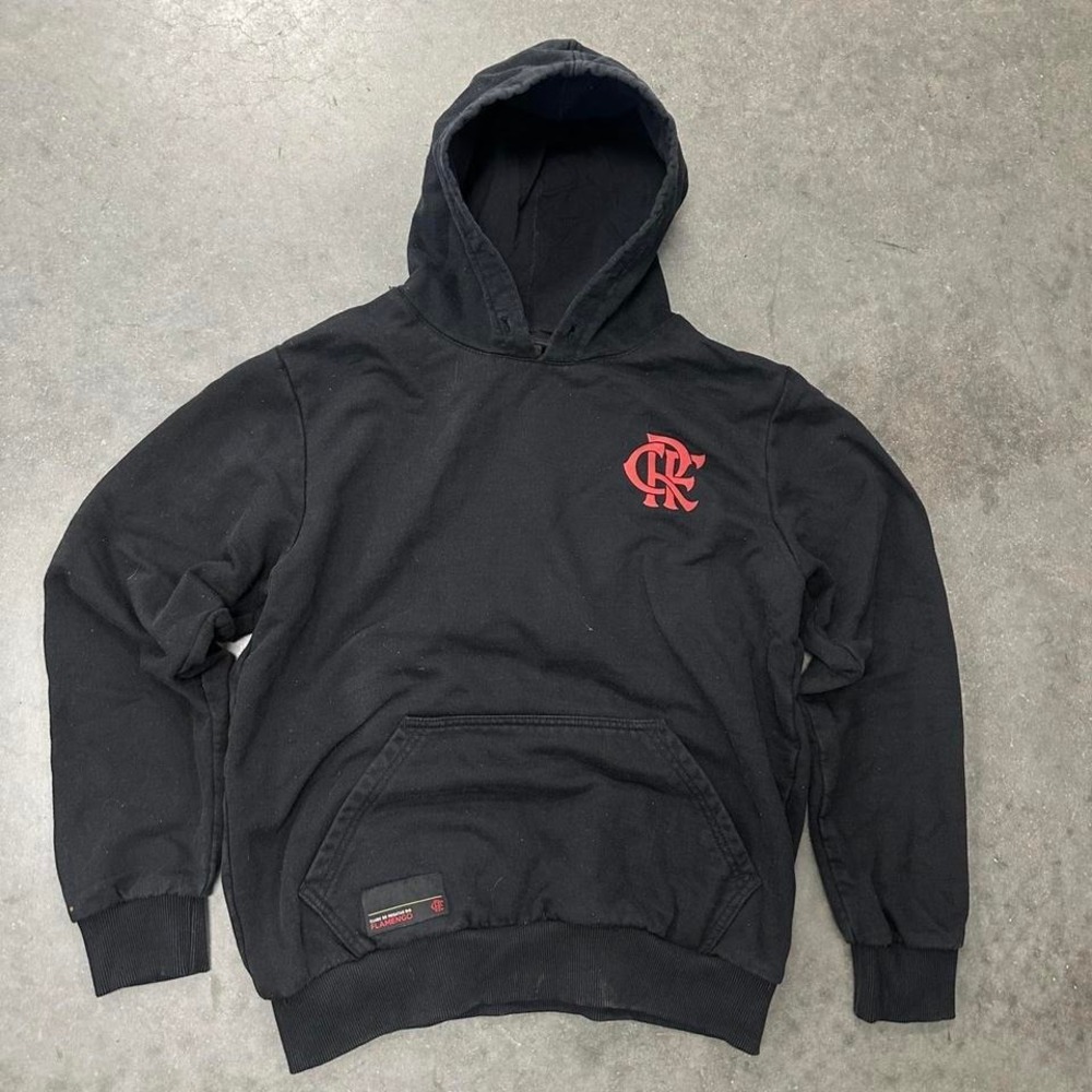 Black Clube De Regatas Do Flamengo hoodie with red logo Size Med